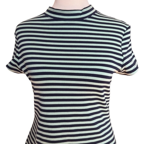 FREE PEOPLE Striped Mock Neck Mini Dress - Picture 3 of 6